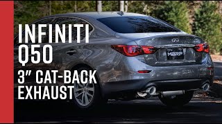 2016 INFINITI Q50  MBRP 3quot CatBack Dual Rear Exit Exhaust [upl. by Nordgren]