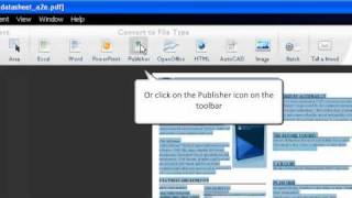 How to Convert PDF to Publisher with Able2Extract 7 [upl. by Harneen]