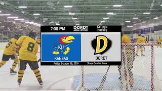 Dordt vs Kansas Hockey  October 18 2024 [upl. by Nawaj361]