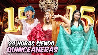 24 HORAS VESTIDOS DE QUINCEAÑERAS👗😵‍💫🤪 FAMILIA RECOCHA [upl. by Leuqer]