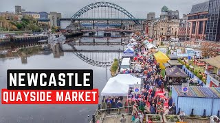 Why Newcastle’s Quayside Market is a MUST Visit  Exclusive DRONE Footage [upl. by Emmuela339]