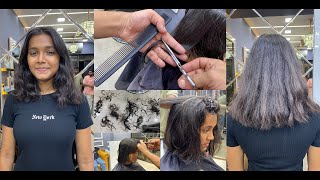 After getting Long Bob Haircut she came back for Short Bob Haircut  Just Wow Salon  Haircut 2024 [upl. by Nitsruk]