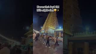 Navarathri day1 CM hills night view🤩✨ mysurudasara2024 mysuru dasaraelephant mysorepalace [upl. by Magree]