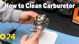 How to Clean Carburetor on John Deere Mower  Remove Clean and Install Carburetor [upl. by Brent]