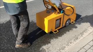 Removing salt from road with Torgos roaddryer machine [upl. by Pelage]