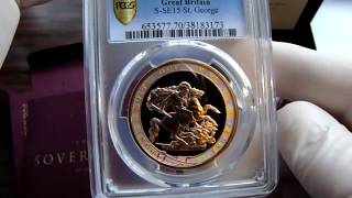 2017 Pistrucci £5 Sovereign Gold Proof Coin PCGS MS70 DMPL [upl. by Mihe182]