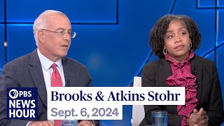 Brooks and Atkins Stohr on if theres a double standard for what Trump and Harris say [upl. by Birck403]