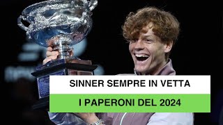 Montepremi 2024 un altro record di Sinner I dieci tennisti che hanno guadagnato di più [upl. by Mussman]