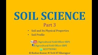 Soil Science Lesson 3 Soil and its physical properties Part 310 [upl. by Inobe]