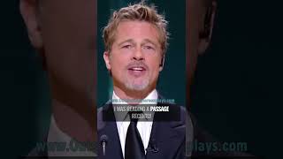 Brad Pitt gets EMOTIONAL to honor David Fincher [upl. by Demmahom]