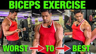 5 BEST amp 5 WORST Exercise To Build BIGGER BICEPS [upl. by Ecyarg]