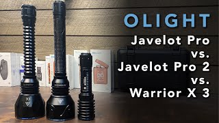 Olight Javelot Pro 2 vs Javelot Pro vs Warrior X 3 [upl. by Ellah]