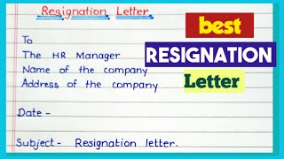 How To Write Resignation LetterSample of Resignation Letter in EnglishResignation Letter Format [upl. by Granese639]