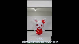 inflatable lovely far rabbit costume  Olivia [upl. by Awra883]