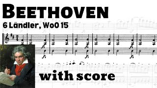 Beethoven 6 Ländler WoO 15 with score [upl. by Ikik]