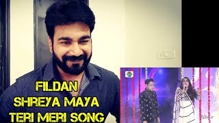 Indians React to Duet Fildan dan Shreya Maya  Teri Meri [upl. by Notsle]