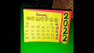 Diy 2022 Desk Calendar  How to make desk calendar  paper craft [upl. by Errehs490]