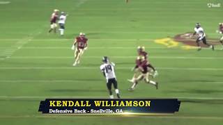 Kendall Williamson  Brookwood Defensive Back  Highlights  Sports Stars of Tomorrow [upl. by Booze]