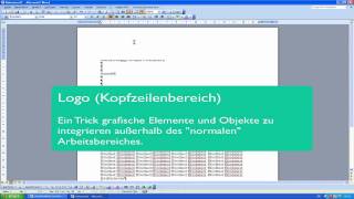 Word 2003  DIN Normen  Unterschriftenblock und Logo [upl. by Tecla]