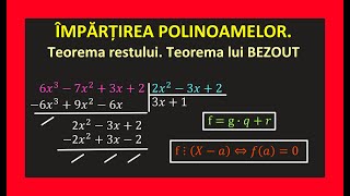 Polinoame impartire cu rest teorema lui Bezout exercitii rezolvate clasa 12Invata Matematica Usor [upl. by Fleischer]