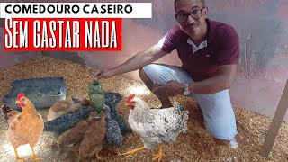 COMO FAZER UM COMEDOURO AUTOMÃTICO PARA GALINHA ESTAMOS CRIANDO AVES NO DIARIO DA ROÃ‡A [upl. by Chanda604]