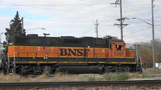 BNSF 2307 Leads a Freight East Moline IL 102224 [upl. by Atteroc725]