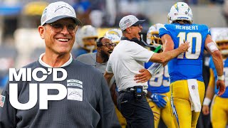 Micd Up Jim Harbaugh Reacts To Justin Herbert quotBEAST MODEquot  LA Chargers [upl. by Neala]