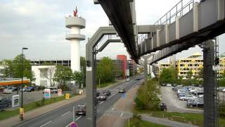 Siemens People Mover Skytrain Düsseldorf Flughafen Bahnhof  Airport 2014 POV Onride [upl. by Aihcropal]