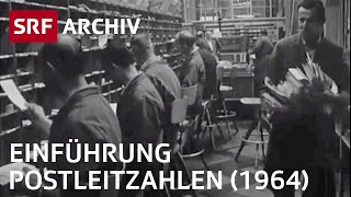 Die PTT führt die Postleitzahlen ein 1964  PostGeschichte Schweiz  SRF Archiv [upl. by Arlie925]