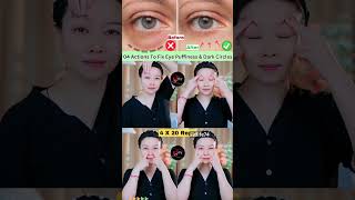 04 Actions To Fix Eye Puffiness amp Dark Circles eyelift eyeexercise yoga faceyoga shorts [upl. by Lucius]