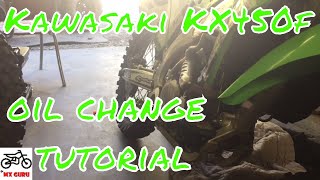 Kawasaki KX450f 2015 OIL CHANGE TUTORIAL  2016  The Moto Prophet  KX KXF Kawi [upl. by Lumbye]