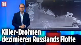 Ukraine versenkt russisches Kriegsschiff  BILDLagezentrum [upl. by Ethben38]