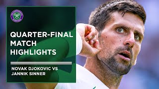 Novak Djokovic vs Jannik Sinner  Match Highlights  Wimbledon 2022 [upl. by Rellim93]