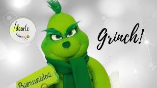 MUÑECO GRINCH DE LA NAVIDAD  Paso a paso Moldes [upl. by Eliason665]