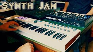 Yamaha TX7 DX7  Brian Eno patch  Yamaha RX11 Novation BassStation2  Synth Jam with Ed Bettella [upl. by Colombi]