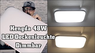 Hengda 48W LED Deckenleuchte Dimmbar  Deckenlampe  Tageslichtlampe mit Fernbedienung [upl. by Gnehs]