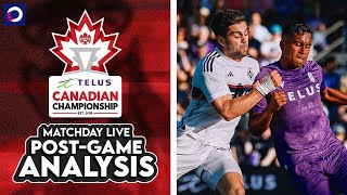 POSTGAME ANALYSIS Pacific FC fall to Vancouver Whitecaps in Leg 1 of TELUS CanChamp semifinal [upl. by Ellecrag24]