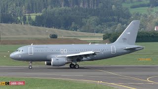 AIRPOWER 24  Hungarian Air Force Airbus A319 604 landing at Zeltweg Air Base [upl. by Nawoj]