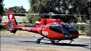 Airbus H130 EC130T2 StartUp Takeoffs amp Landings REACH Air Medical N412RX [upl. by Paresh]