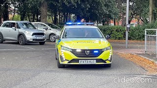 POLICE LIGHT DEMOS Dorset Police amp DampW Fire and Rescue KT22P1 Driving Through Redhill Dorset [upl. by Market]