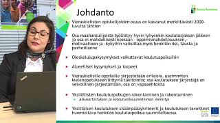 Maahanmuuttajien koulutuspolut webinaari [upl. by Nnyledam552]