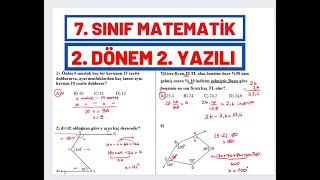 7 Sınıf Matematik 2 Dönem 2 Yazılı Soruları [upl. by Theall]