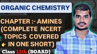 ORGANIC CHEMISTRY AMINESCOMPLETE NCERT CHAPTER OF AMINESCLASS 12THBOARD EXAM 12THNAME REACTION [upl. by Lockwood]