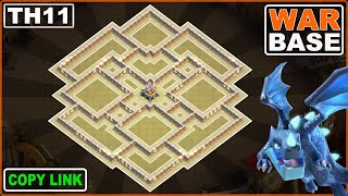 NEW TH11 War Base Copy Link  Anti 3 star Town Hall 11 Base Design [upl. by Fawna145]