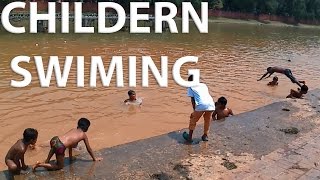 REMARKABLE POHELA BOISHAK CHILDERN SWIMING IN CHANDRIMA UDDAN LAKE [upl. by Snowman]