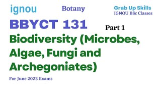 BBYCT 131  Biodiversity Microbes Algae Fungi and Archegoniates [upl. by Alford]