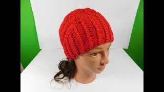 TEJER GORRO HOJAS CALADAS 3 DE 3 [upl. by Suolekcin652]