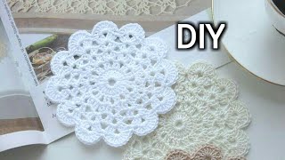 How to crochet a doily  Easy crochet doily tutorial [upl. by Rennie696]