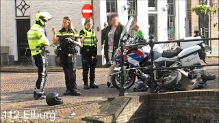 Politie achtervolging door de binnenstad van Elburg eindigt in een crash [upl. by Dnalyram]