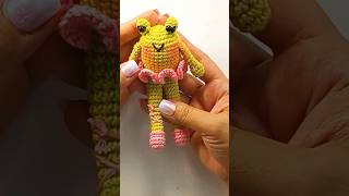 How I Made The CROCHET FROG From This PATTERN shorts [upl. by Idac]